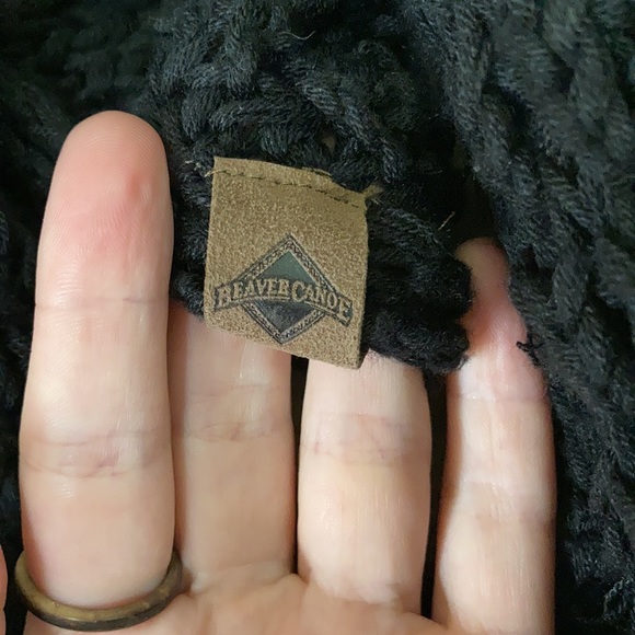 Black knit tube scarf - Picture 3 of 6